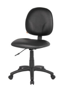 Boss Diamond Task Chair In Black Antimicrobial Vinyl (B9090-CS)
