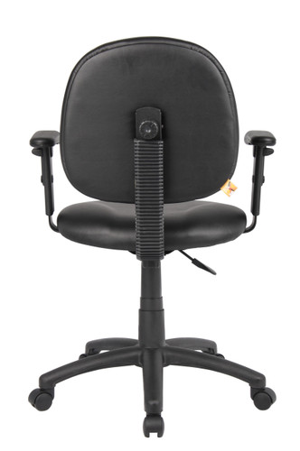 Boss Diamond Task Chair In Black Antimicrobial Vinyl W/ Adjustable Arms (B9091-CS)