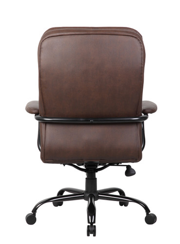 Boss Heavy Duty Double Plush LeatherPlus Chair - 400 Lbs. (B991-BB)