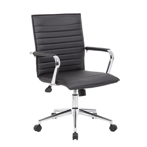Boss Black Vinyl Hospitality Chair (B9533C-BK) Boss Black Vinyl Hospitality Chair (B9533C-BK)