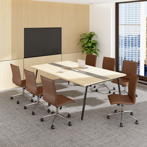 Boss Brown Vinyl Armless Hospitality Chair (B9534C-BN)