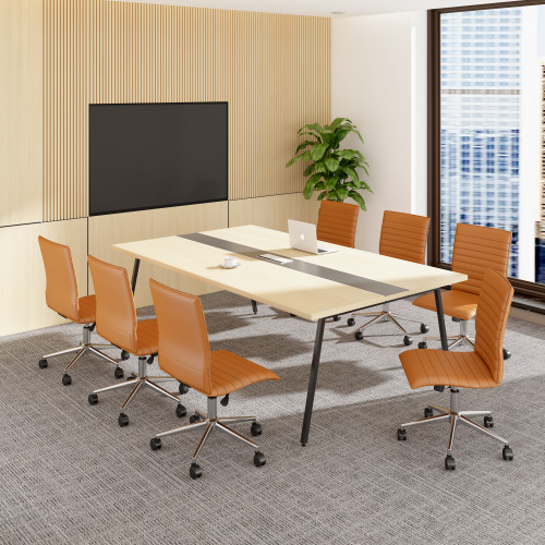 Boss Caramel Vinyl Armless Hospitality Chair (B9534C-CML)