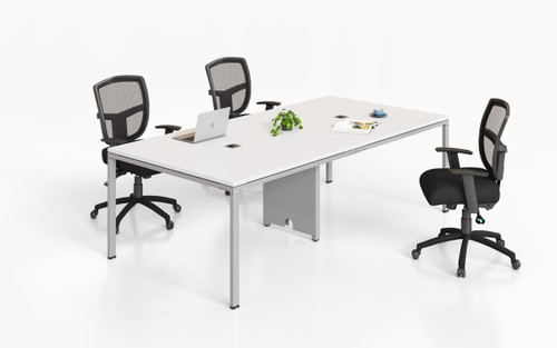 Simple System Meeting Table 95 x 47 - White (S402-WT)