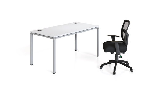 Simple System Single Desk – 66″ × 30″ – White (SGSD001-202-WT) Simple System Single Desk – 66″ × 30″ – White (SGSD001-202-WT)