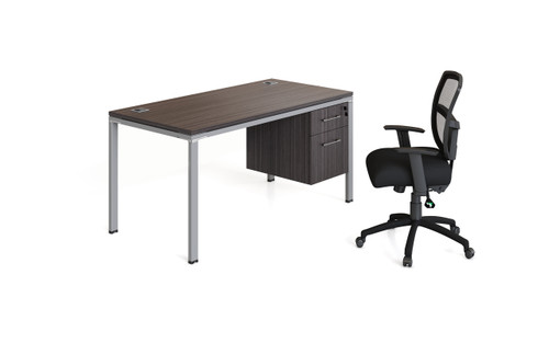 Simple System Double Desk – 66″ × 30″ – Driftwood (SGSD002-202) Simple System Double Desk – 66″ × 30″ – Driftwood (SGSD002-202)