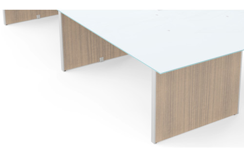 3 Legs and Hardware for Conference Table 120" & 138" - Noce Compatible with Laminate and Glass Top (CD-13848CT-2-N-NEW), alternate view 4 (CD-13848CT-2-N-NEW)