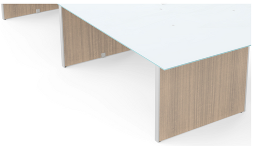 3 Legs and Hardware for Conference Table 120" & 138" - Noce Compatible with Laminate and Glass Top (CD-13848CT-2-N-NEW)