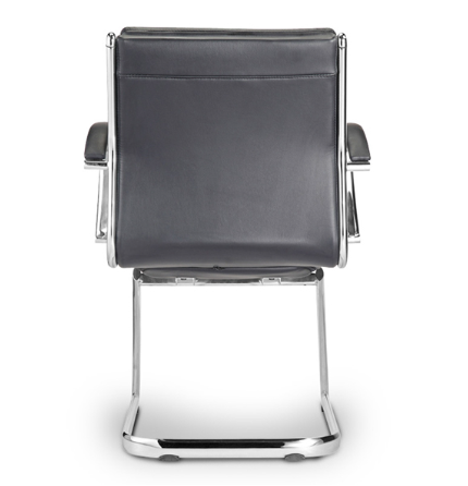 Livello Visitor Black Bonded Leather Chair, Chrome Base (2 Per Carton) (CD-307GB (2)) Livello Visitor Black Bonded Leather Chair, Chrome Base (2 Per Carton) (CD-307GB (2))