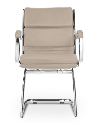 Livello Visitor Sand Bonded Leather Chair, Chrome Base (2 Per Carton) (CD-307GS (2)) Livello Visitor Sand Bonded Leather Chair, Chrome Base (2 Per Carton) (CD-307GS (2))