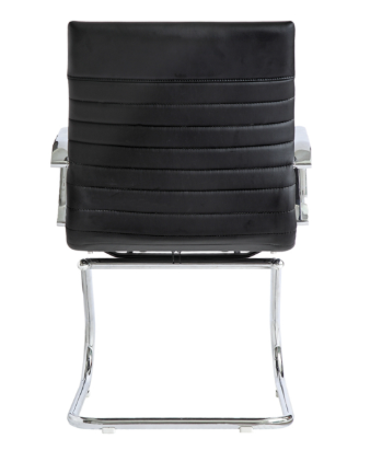 Zetti Visitor Black Bonded Leather Chair, Chrome Base (2 Per Carton) (CD-309GB (2)) Zetti Visitor Black Bonded Leather Chair, Chrome Base (2 Per Carton) (CD-309GB (2))