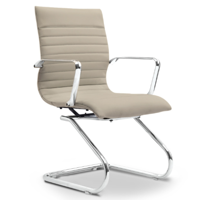 Zetti Visitor Sand Bonded Leather Chair, Chrome Base (2 Per Carton) (CD-309GS (2)) Zetti Visitor Sand Bonded Leather Chair, Chrome Base (2 Per Carton) (CD-309GS (2))