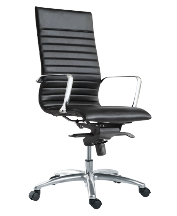 Zetti High Back Executive Black Bonded Leather Chair, Chrome Base (2 Per Carton) (CD-309HB (2)) Zetti High Back Executive Black Bonded Leather Chair, Chrome Base (2 Per Carton) (CD-309HB (2))