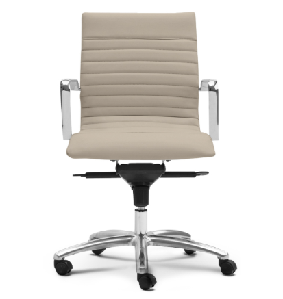 Zetti Mid Back Executive Sand Bonded Leather Chair, Chrome Base (2 Per Carton) (CD-309MS (2)) Zetti Mid Back Executive Sand Bonded Leather Chair, Chrome Base (2 Per Carton) (CD-309MS (2))