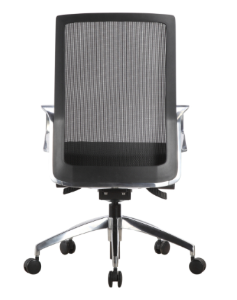 Moderno Classico Ergonomic Executive Chair, Mesh Back, Black Fabric Seat, Aluminum Loop Arms, Cast Aluminum Base (CD-411A) Moderno Classico Ergonomic Executive Chair, Mesh Back, Black Fabric Seat, Aluminum Loop Arms, Cast Aluminum Base (CD-411A)