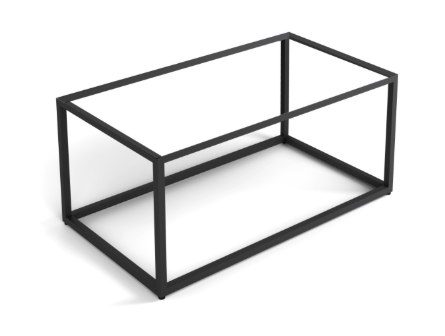 Black Metal Frame for Elite Coffee Table, K.D, 24"Wx42"Lx20"H (CD-BMF-ECT244220-BLK)