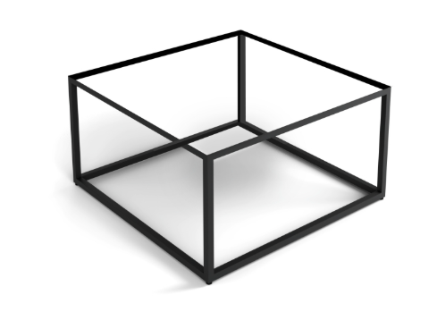 Black Metal Frame for Elite Occasional Table, K.D, 36"Wx36"Lx20"H (CD-BMF-EOT363620-BLK)