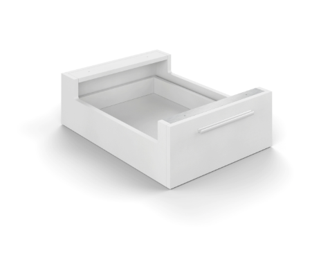 Single Box Drawer, Fits on Altezza, Scozia, Alta-L, Potenza and Potenza Executive Series. 15.5W"21.85L"*6.3"H Blanco (CD-BOXD-B)