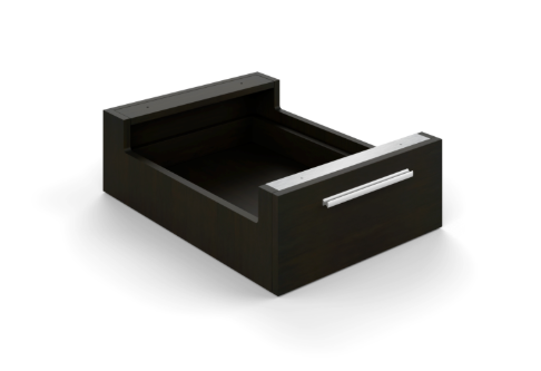 Single Box Drawer, Fits on Altezza, Scozia, Alta-L, Potenza and Potenza Executive Series. 15.5W"21.85L"*6.3"H Espresso (CD-BOXD-E)
