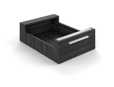 Single Box Drawer, Fits on Altezza, Scozia, Alta-L, Potenza and Potenza Executive Series. 15.5W"21.85L"*6.3"H Grigio (CD-BOXD-G)