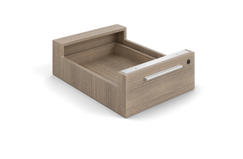 Single Box Drawer, Fits on Altezza, Scozia, Alta-L, Potenza and Potenza Executive Series. 15.5W"21.85L"*6.3"H Noce (CD-BOXD-N)