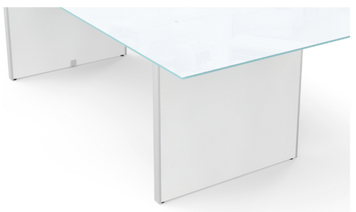 Legs for the 95"X42" Glass Conference Table + Hardware for the Legs - Blanco (CD-GCT9542-2-B)