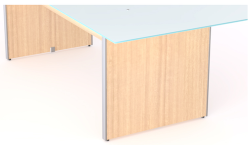 Legs for the 95"X42" Glass Conference Table + Hardware for the Legs - Miele (CD-GCT9542-2-MI)