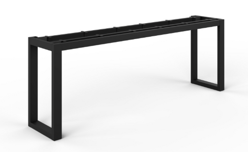 Low Black Metal Frame Support for 2 Open Hutch. 70"3/4"Wx13"3/4"Dx25"1/2"H (CD-LWMF72WMH-BLK)