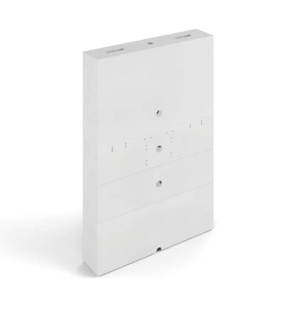 Media wall center, access doors, adjustable height panels, wire management access (must be attached to a wall), 48"W*10"D*69"H Blanco (CD-MWU-B)