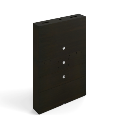 Media wall center, access doors, adjustbale height panels, wire management access (must be attached to a wall), 48"W*10"D*69"H Espresso (CD-MWU-E)