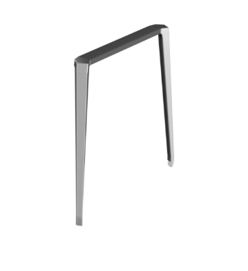 One Suite Polished Aluminum Legs & Hardware (2). 4 Legs Are Needed to Setup a Freestanding Desk (CD-OS2L-PAD)