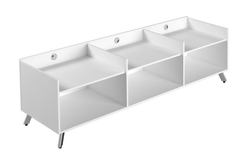 Return/Credenza Blanco Open Storage Unit for One Suite - Blanco (CD-OSSU-B)