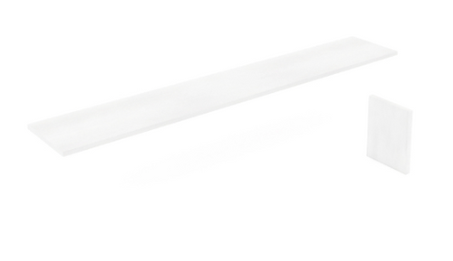 Transactional Rectangular Top for Reception Desk, Support Panel for Double Reception Blanco (CD-P-REC-TTSL-B)