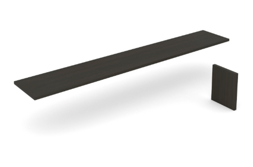 Transactional Rectangular Top for Reception Desk, Support Panel for Double Reception Espresso (CD-P-REC-TTSL-E)