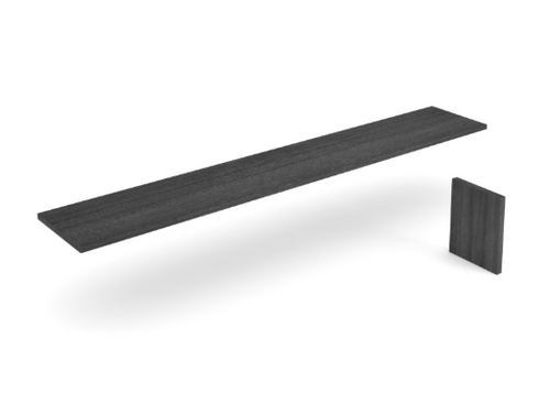 Transactional Rectangular Top for Reception Desk, Support Panel for Double Reception Grigio (CD-P-REC-TTSL-G)
