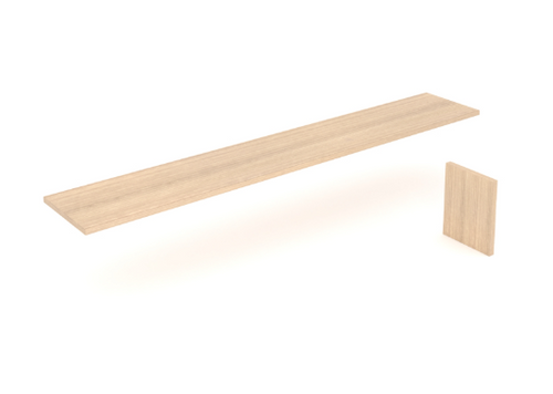 Transactional Rectangular Top for Reception Desk, Support Panel for Double Reception Miele (CD-P-REC-TTSL-MI)