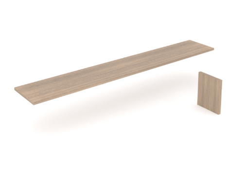 Transactional Rectangular Top for Reception Desk, Support Panel for Double Reception Noce (CD-P-REC-TTSL-N)