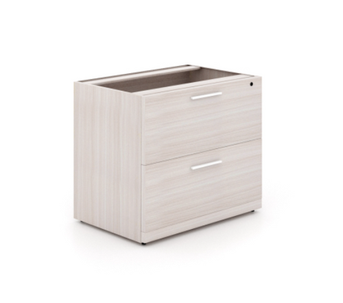 2 Drawer Lateral File Cabinet w/O Top, Blanc de Gris Laminate 34'W (CD-P3422L-1-BDG)