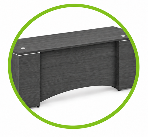 Curved Laminate Modesty Panel, Grigio (CD-P7236-LM-G-MP)