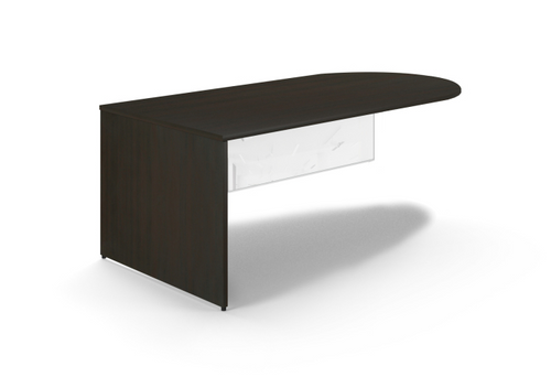 Bullet End Desk with White Modesty Panel (1/2) (CD-P7236BED-1-E-PW)