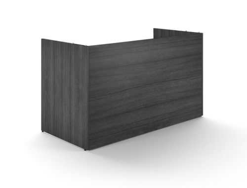 Inside Curved Reception Desk Shell, Grigio Laminate (CD-P7236RD-G)