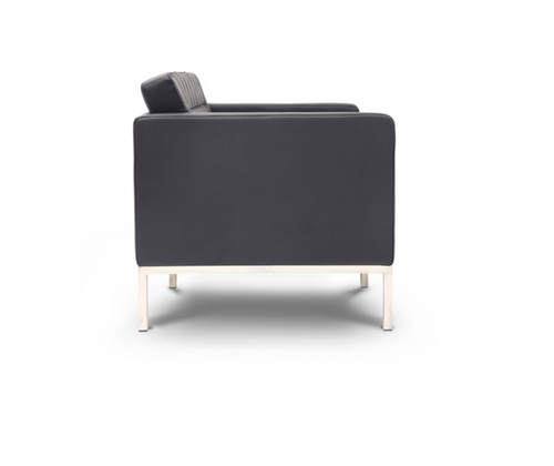 Piazza Lounge Black Bonded Leather Chair (CD-PIAZZA1B)