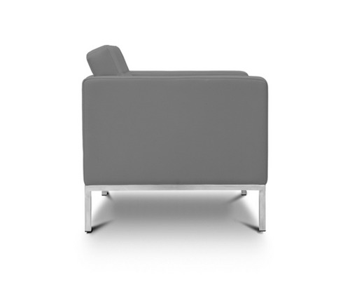 Piazza Lounge Grey Bonded Leather Chair (CD-PIAZZA1G)