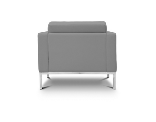Piazza Lounge Grey Bonded Leather Chair (CD-PIAZZA1G)