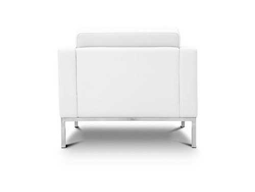 Piazza Lounge White Bonded Leather Chair (CD-PIAZZA1W)