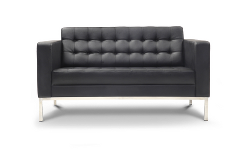 Piazza Love Seat Black Bonded Leather (CD-PIAZZA2B) Piazza Love Seat Black Bonded Leather (CD-PIAZZA2B)