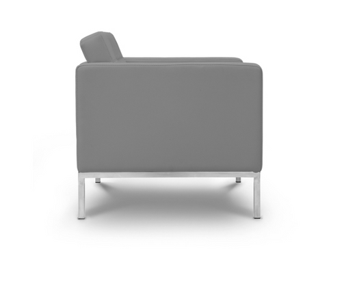 Piazza Love Seat Grey Bonded Leather (CD-PIAZZA2G)