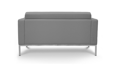 Piazza Love Seat Grey Bonded Leather (CD-PIAZZA2G)