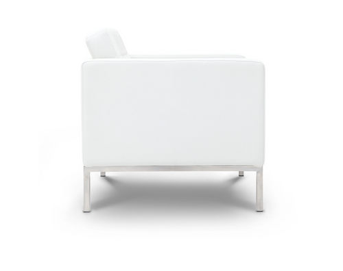 Piazza Love Seat White Bonded Leather (CD-PIAZZA2W)