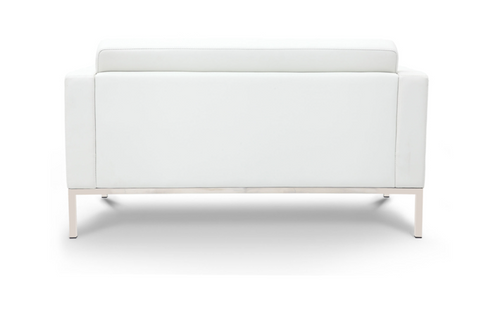 Piazza Love Seat White Bonded Leather (CD-PIAZZA2W)