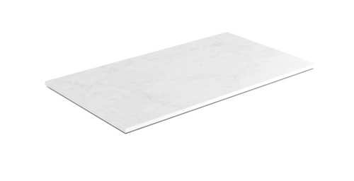 Bianco Marmo Quartz Top for Elite Coffee Table, 24"Wx42"L White with Grey Veining (CD-QT-ECT2442-BM)